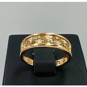 Золота каблучка з діамантами 0,372 ct